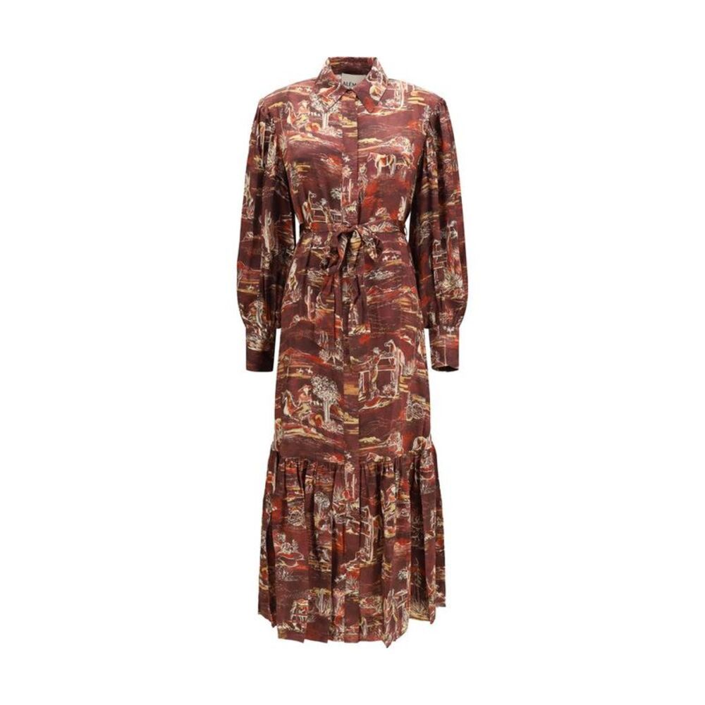 Alemais Brown Silk Casual Women's Dress
